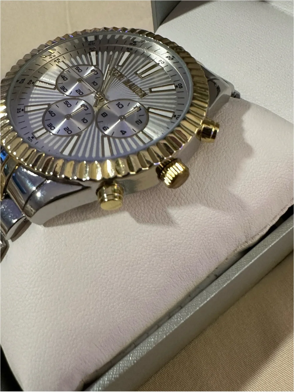 BRAND NEW Steve Madden Silver & Gold Tone Chronograph Style Bracelet Watch